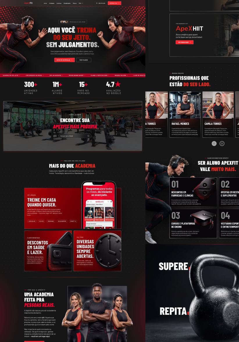 Apex Fit — site de rede de academias