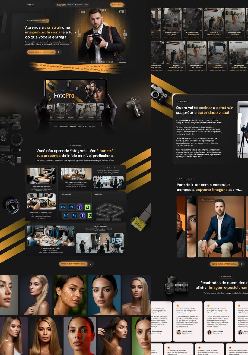 FotoPro — página de vendas de curso de fotografia