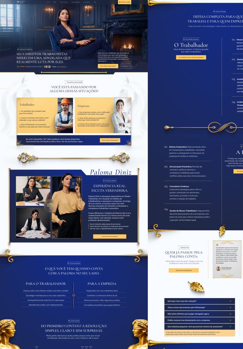Paloma Diniz — site de advocacia trabalhista
